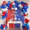 157Pcs Red White and Blue Balloons Garland Arch Kit with Fringe Curtain for 4th of July Memorial Veterans Day Patriotic Graduation Birthday Wedding Nautical Baseball Theme Party Decorations